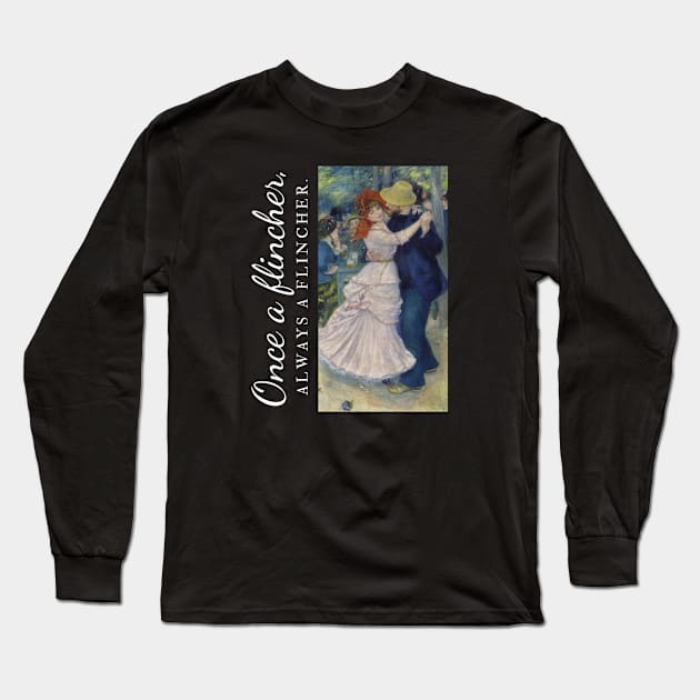 Once a flincher -  Renoir's Dance at Bougival Long Sleeve T-Shirt by Stars Hollow Mercantile